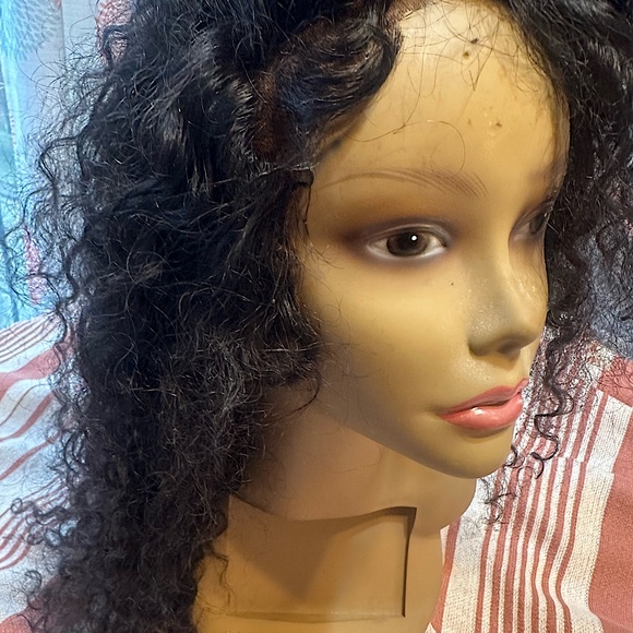 Curly Black Human Hair Wig - Picture 5 of 11